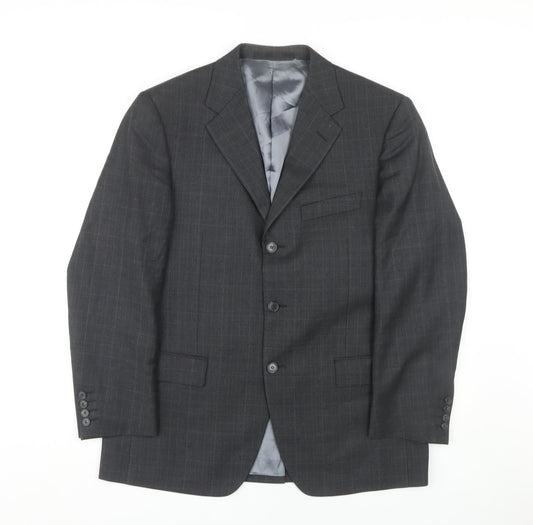 Marks and Spencer Men's Grey Check Blazer 40S