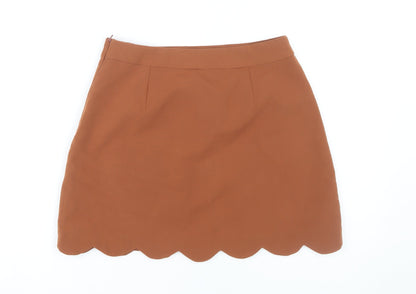 Back view of ASOS Women's Brown Mini Skirt, size 10, Casual Chic