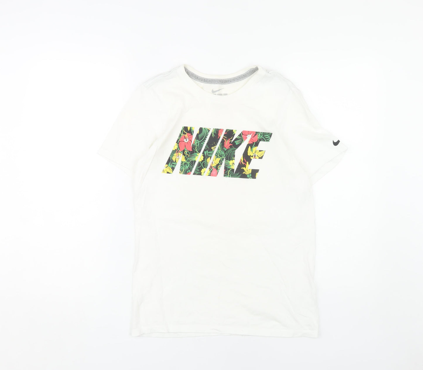 Nike Unisex White Athletic T-Shirt, Size S, Casual Sportswear