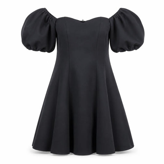 Front view of Miss Selfridge Black Women's A-Line Party Dress, size 10