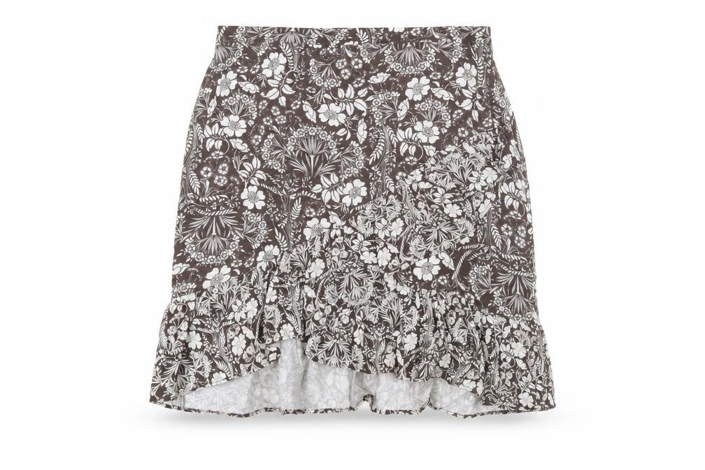 Next Women's Brown Floral Skirt Size 14 Viscose