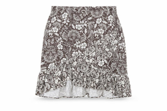 Next Women's Brown Floral Skirt Size 14 Viscose
