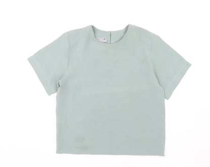 Additional front view of Principles Women's Green Short Sleeve Top UK 10