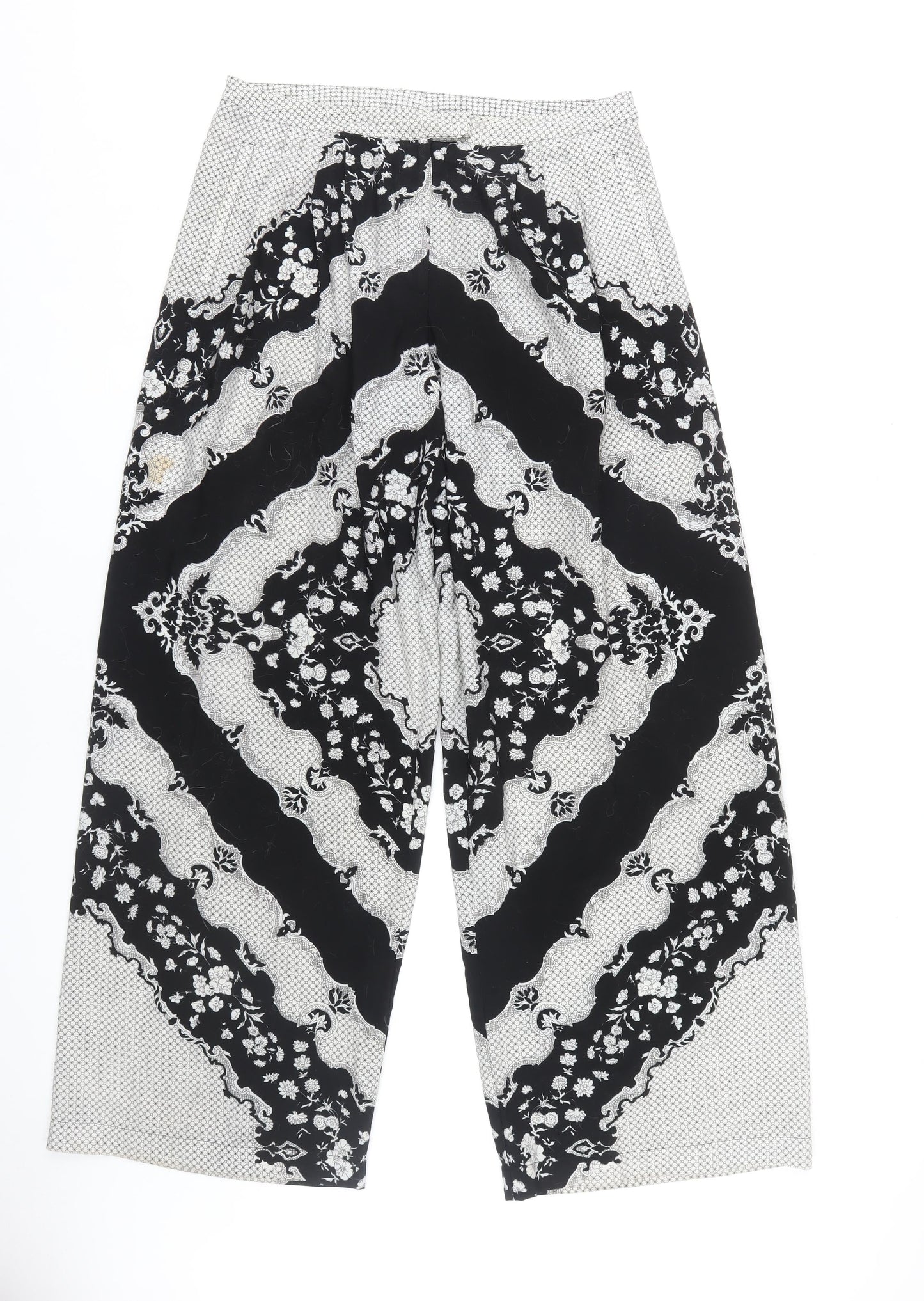ASOS Women’s Black Geometric Trousers, Size 12, Polyester