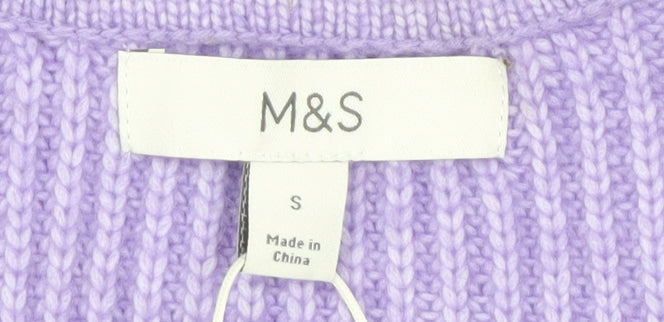 Marks and Spencer Women's Purple Pullover Jumper S
