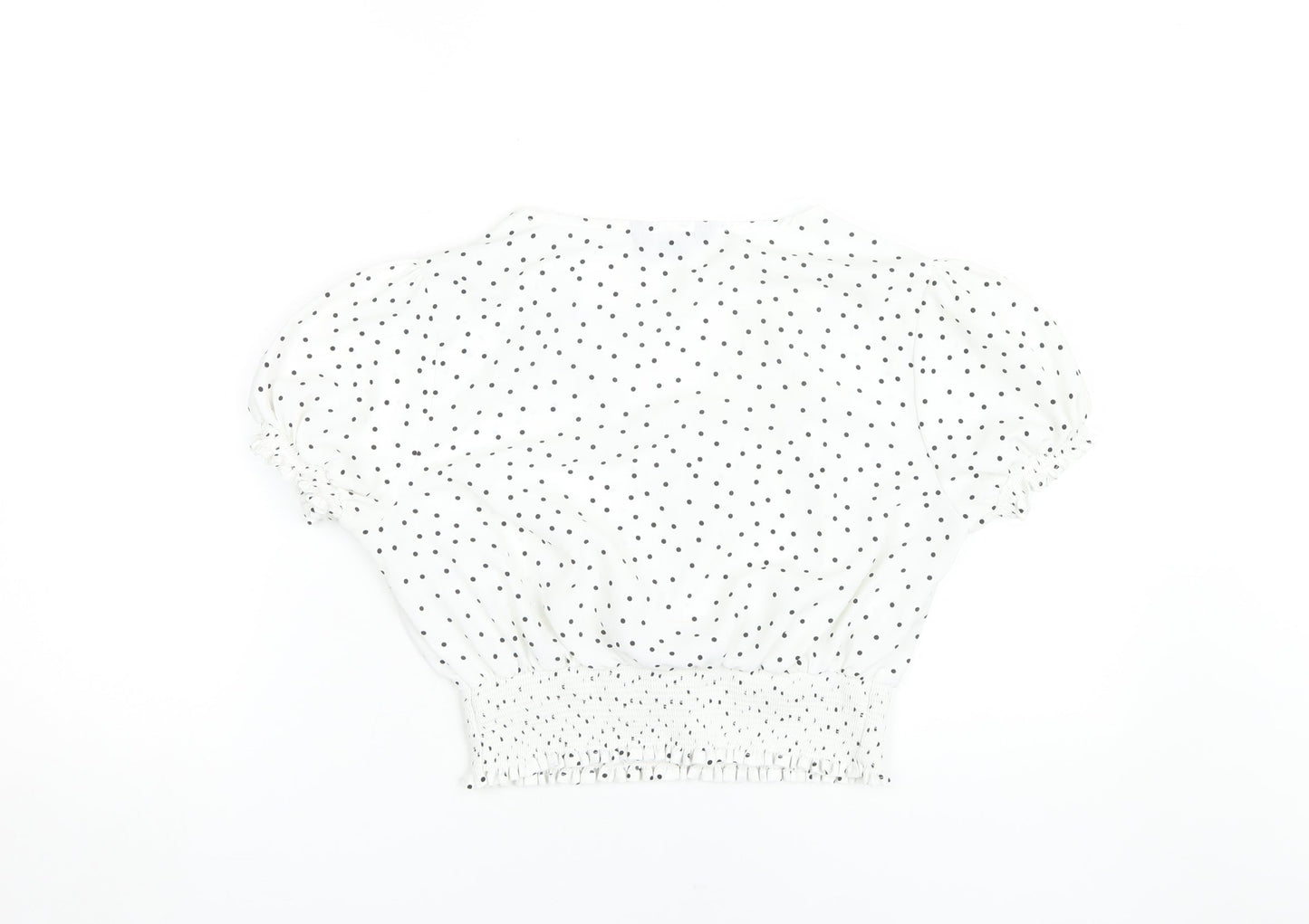 New Look Women’s Polka Dot Cropped Blouse - Size 12