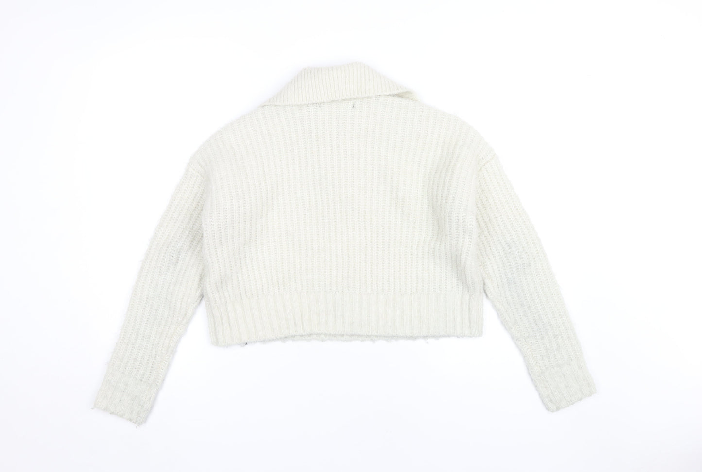 Vero Moda Women's Ivory Henley Knit Jumper XS