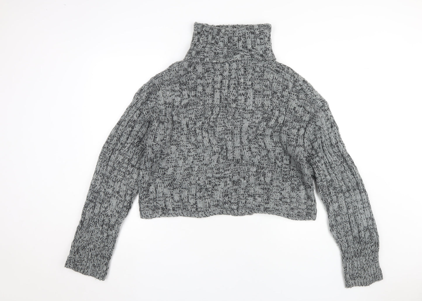 Urban Outfitters Women's Grey Roll Neck Pullover Jumper L