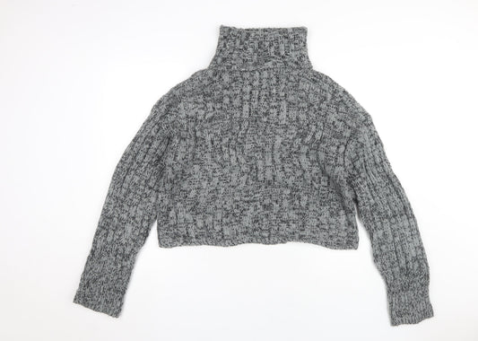 Urban Outfitters Women's Grey Roll Neck Pullover Jumper L