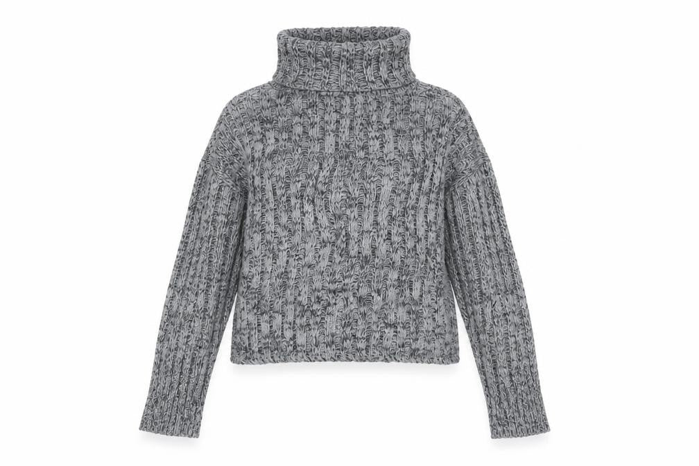Urban Outfitters Women's Grey Roll Neck Pullover Jumper L