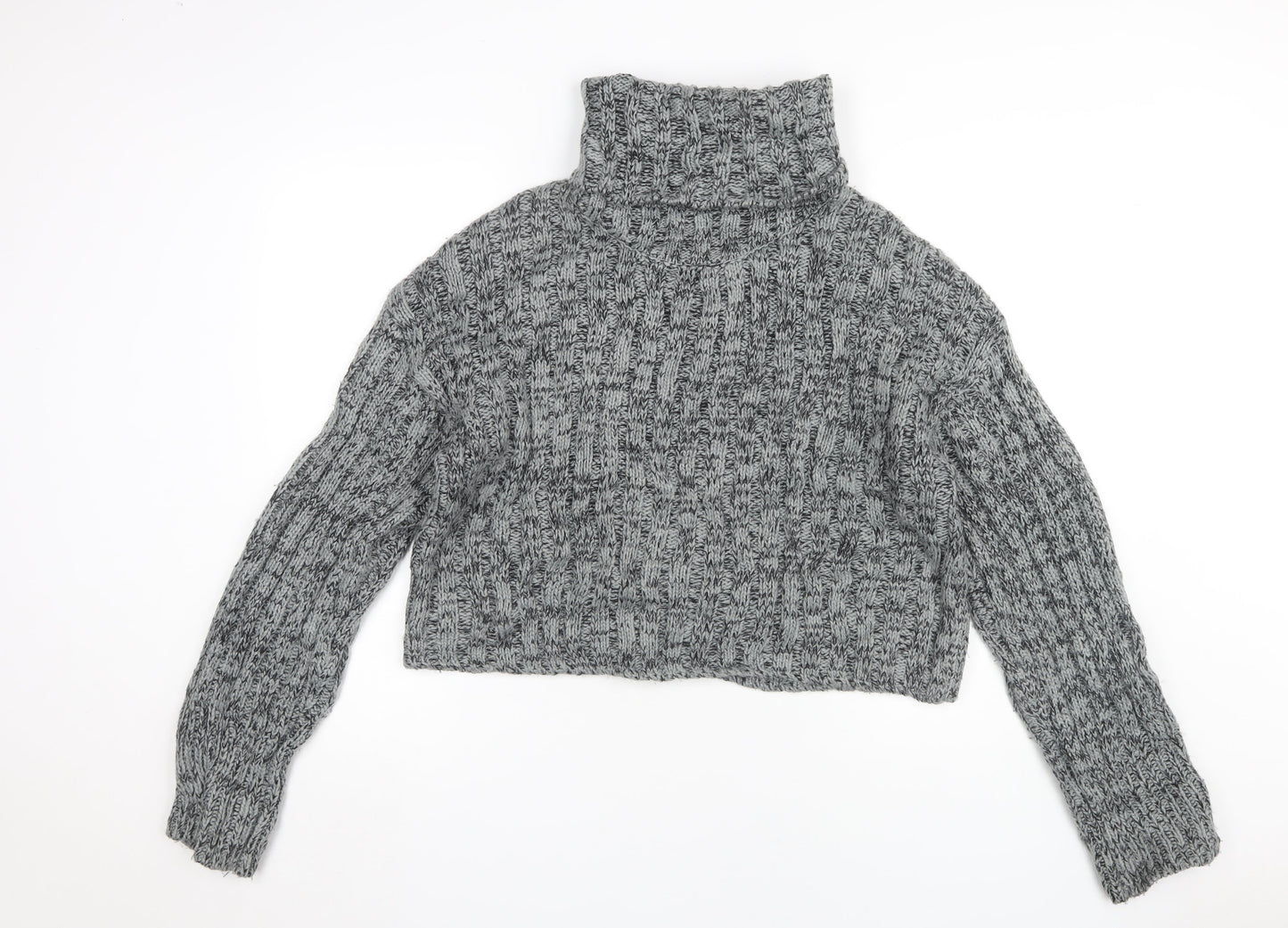 Urban Outfitters Women's Grey Roll Neck Pullover Jumper L