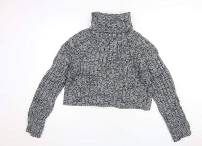 Urban Outfitters Women's Grey Roll Neck Pullover Jumper L