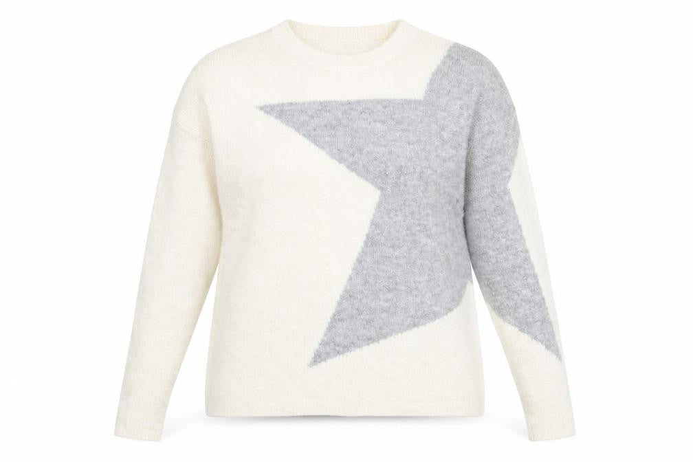 Principles Women's Ivory Geometric Pullover Jumper, Size 8