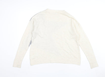 Back view of Principles Women's Ivory Geometric jumper, size 8