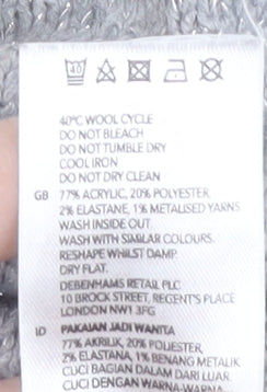 Brand and care label for Principles Women's Ivory Geometric jumper, size 8
