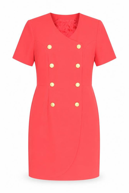 Elinette Design Women's Red Size 12 Shift Dress