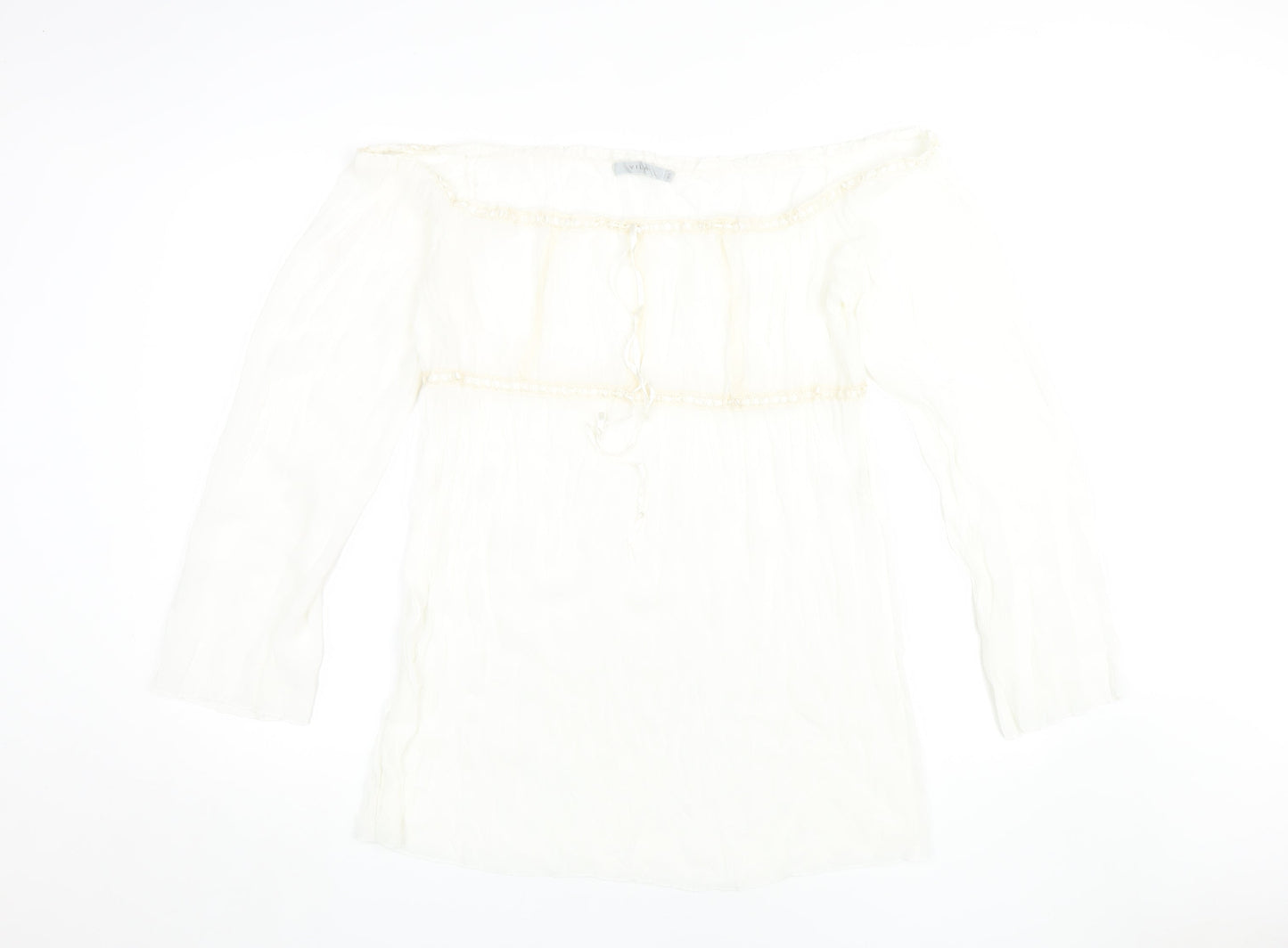 Vila Women's White XL Off the Shoulder Blouse