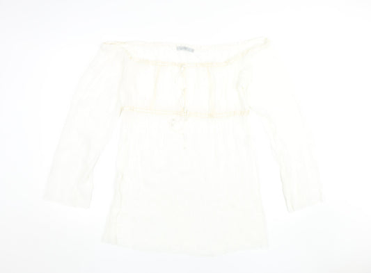 Vila Women's White XL Off the Shoulder Blouse
