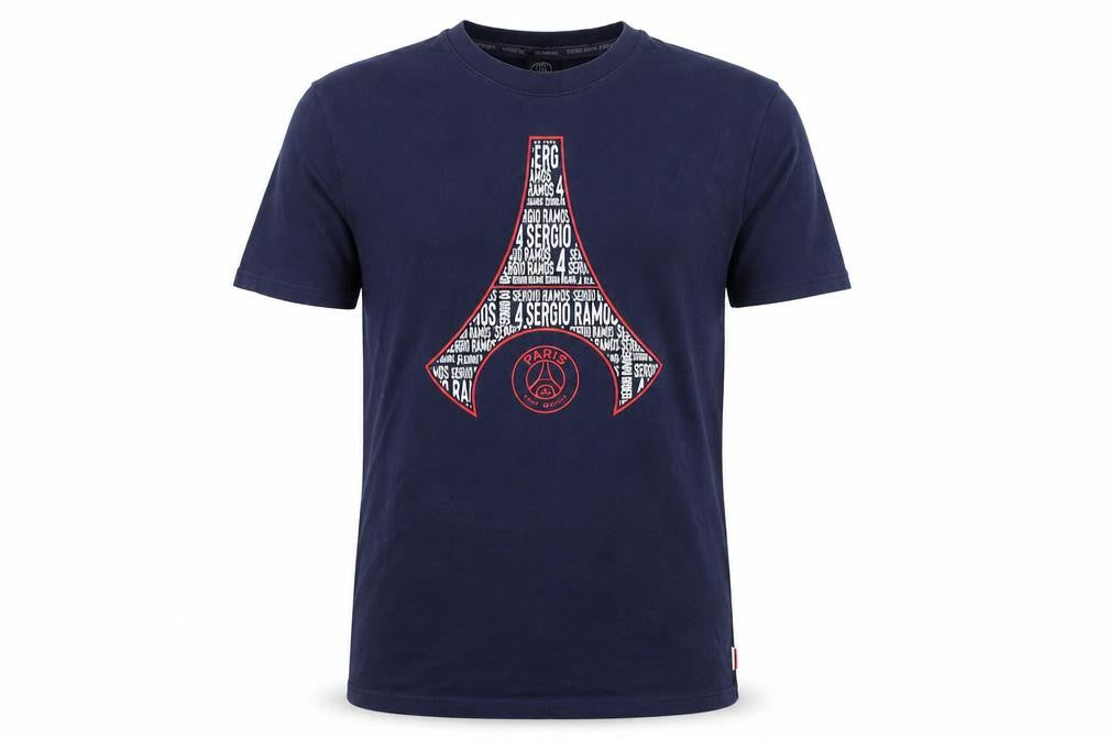 Paris Saint-Germain Men's Blue Graphic T-Shirt Medium
