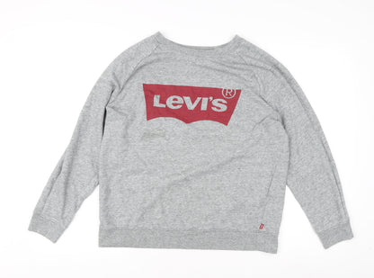 Levi's Mens Grey Graphic Logo Sweatshirt 1X Pullover