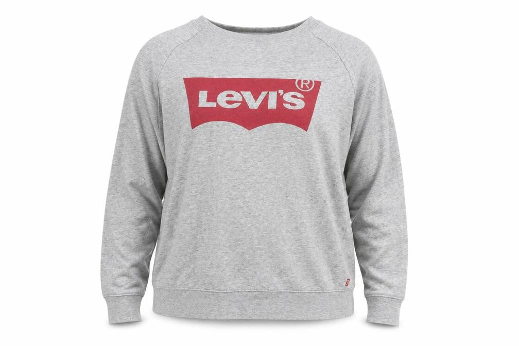 Levi's Men's Grey Graphic Logo Sweatshirt 1X Pullover