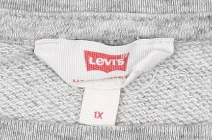 Levi's Mens Grey Graphic Logo Sweatshirt 1X Pullover