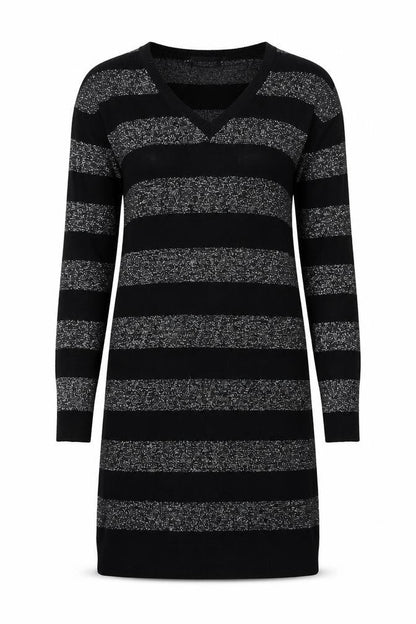 West One Women's Black Striped Pullover Jumper Size 12