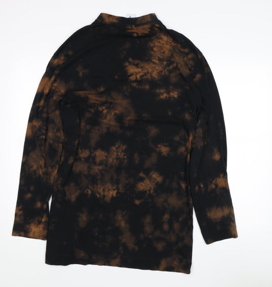 Collusion Women's Black Tie Dye T-Shirt, Size 4
