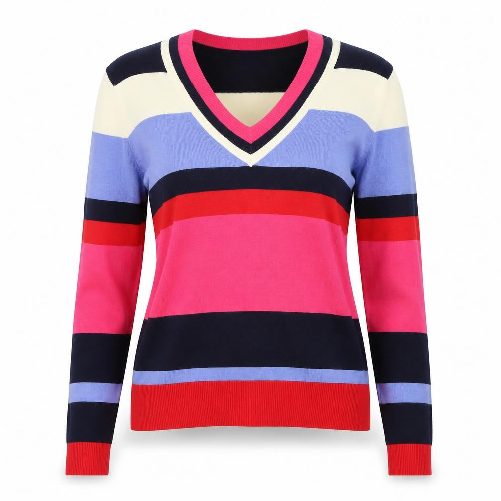 Next Women's Multicoloured Striped Pullover Jumper