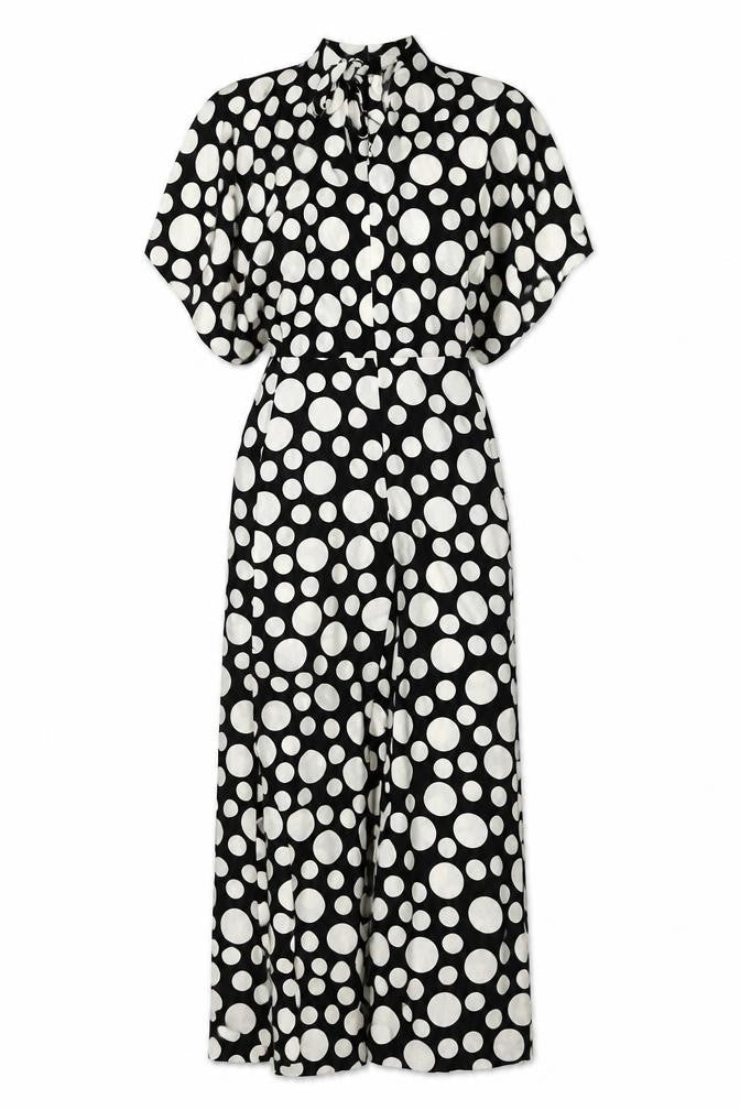 Zara Women’s Black Polka Dot Jumpsuit - Size S