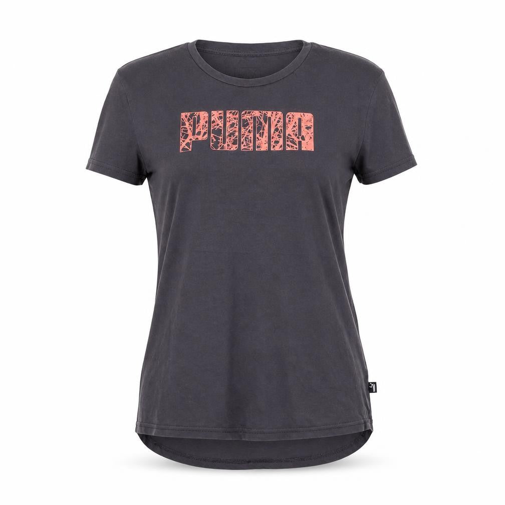 Puma Women's Grey T-Shirt Size 10 Crew Neck