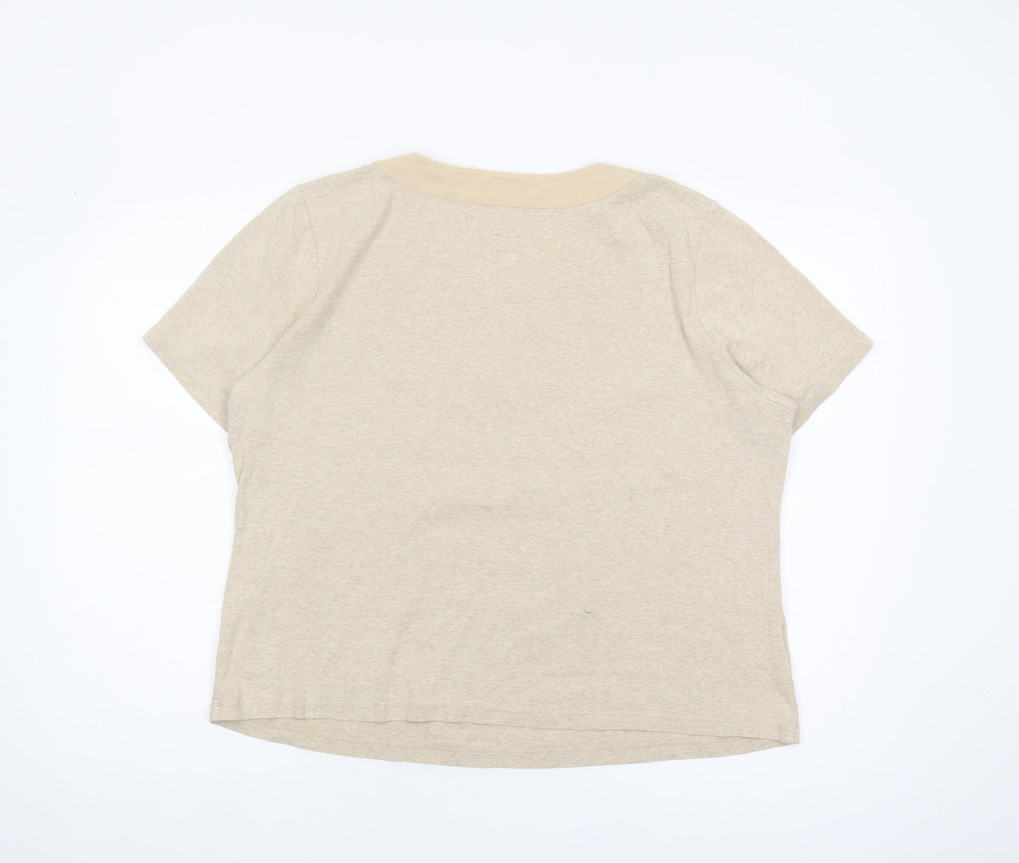 CC Women's Beige Short Sleeve T-Shirt XL