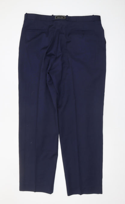Brook Taverner Men's Blue Wool Dress Pants Size 40