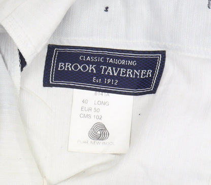 Brook Taverner Men's Blue Wool Dress Pants Size 40