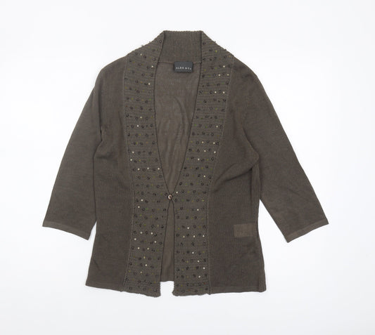 Alex & Co. Women's Brown Cardigan, Size 10, Sequin Accent
