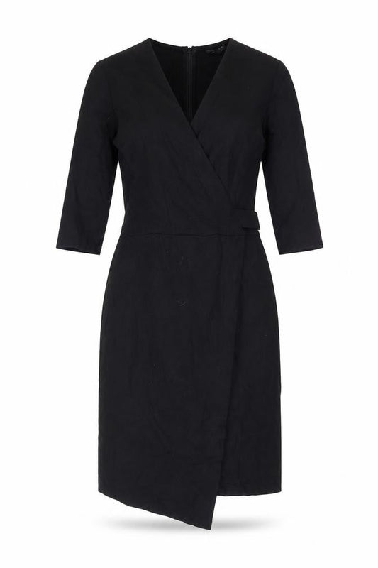 Topshop Women's Black Wrap Dress Size 10
