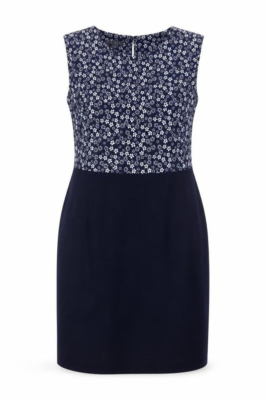 Laura Ashley Women's Blue Floral Shift Dress Size 12