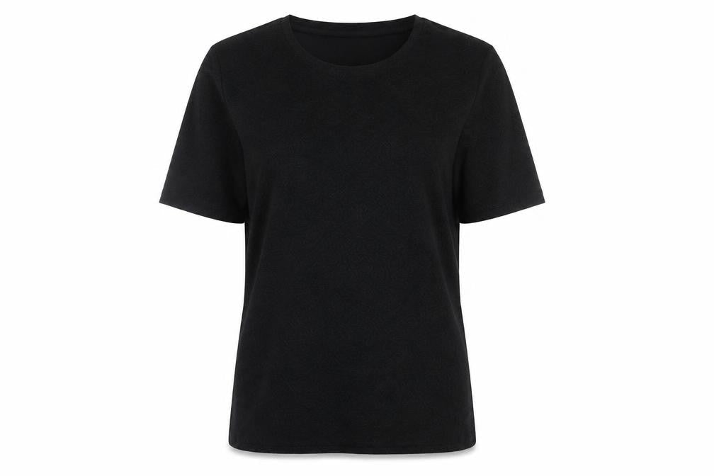 EWM Women's Black Basic T-Shirt - Size 10, Short Sleeve