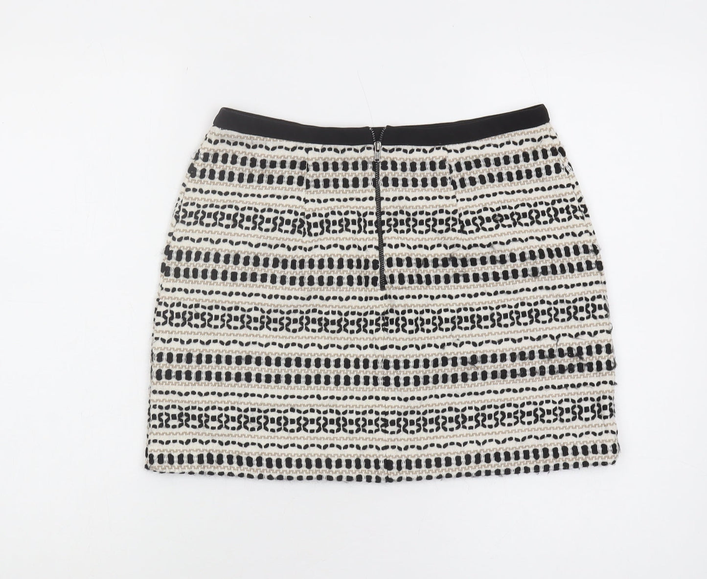 New Look Women's Black & White Pencil Skirt Size 10