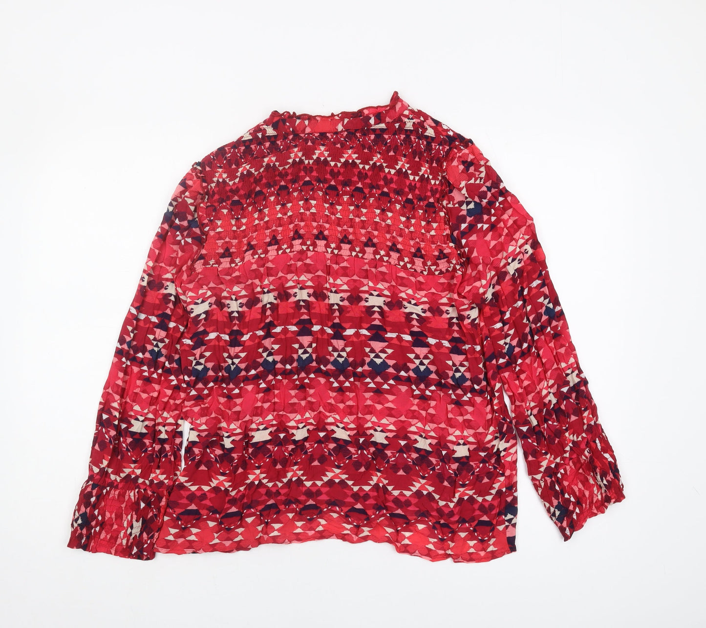 Monsoon Women's Red Geometric Blouse Size 12