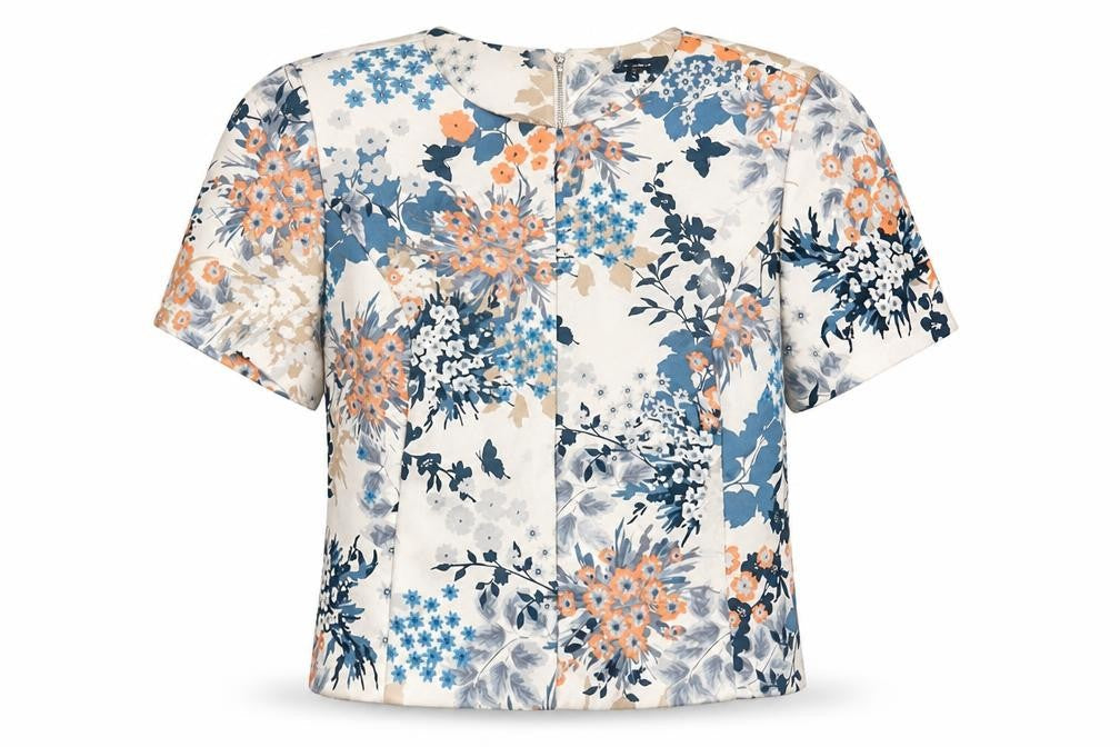 New Look Women's Multicoloured Floral Top - Size 10