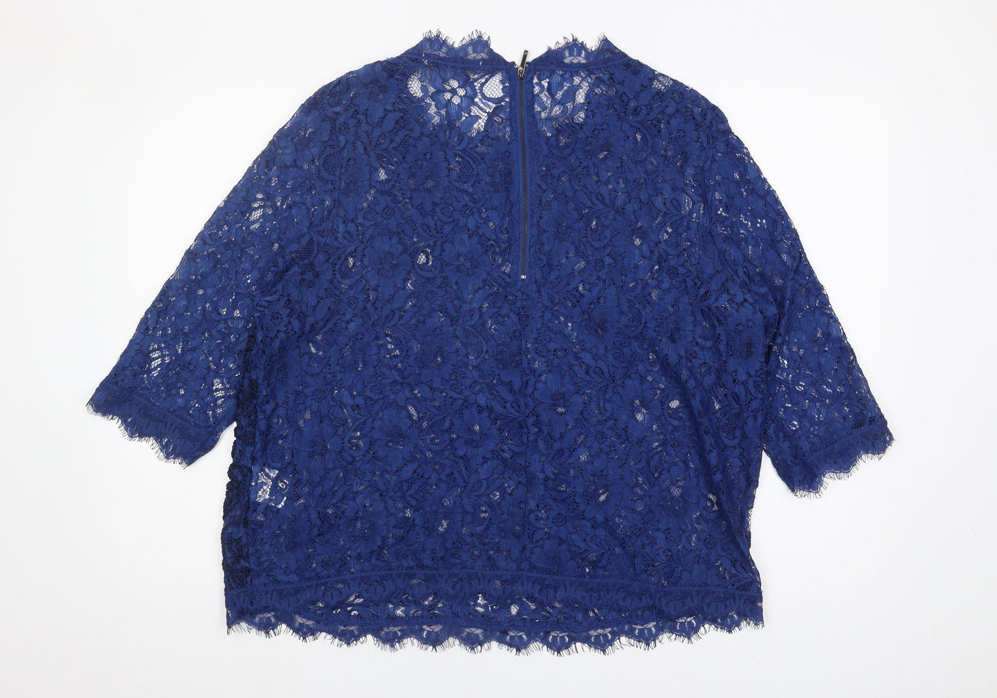 Country Casuals Women's Blue Lace Blouse