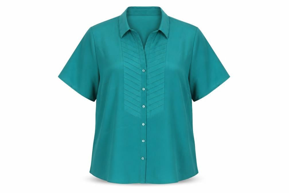 BHS Women’s Green Button-Up Shirt Size 20 Classic