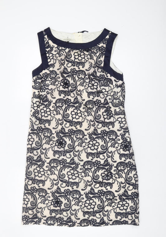 Monsoon Women's Blue Floral Sheath Dress Size 12