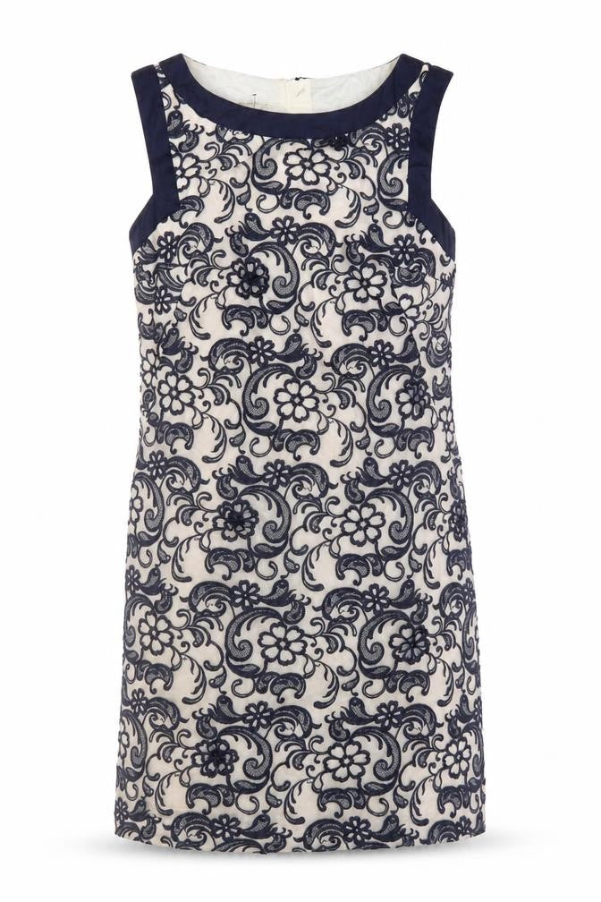 Monsoon Women's Blue Floral Sheath Dress Size 12