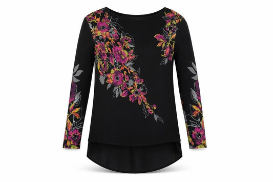 Marks and Spencer Women's Floral Black Blouse Size 10