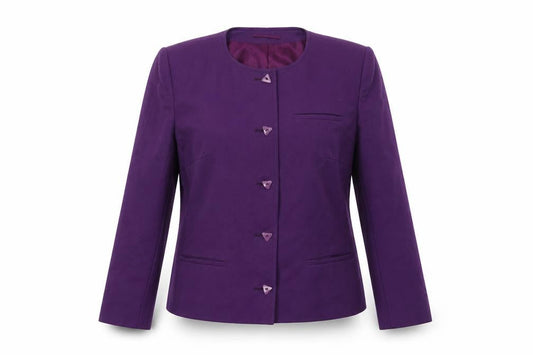 Dereta Women's Purple Wool Blazer Size 14
