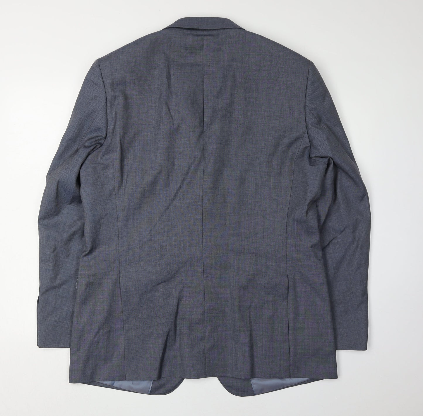 Moss 1851 Men's Blue Suit Jacket Regular Check 44R