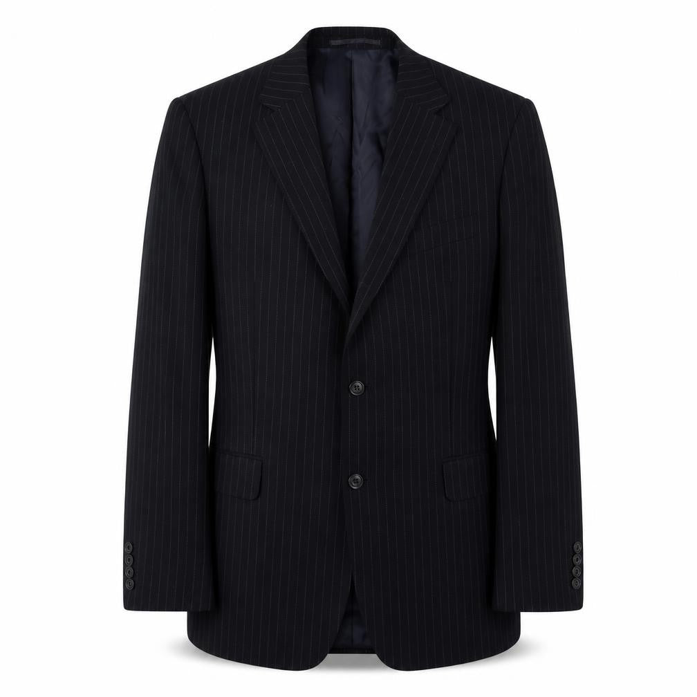 Marks & Spencer Men's Blue Striped Blazer 40R