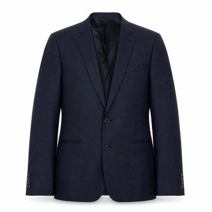 Front view of Jaeger Men's Blue Blazer, size 38R, Two-Button Formal Jacket
